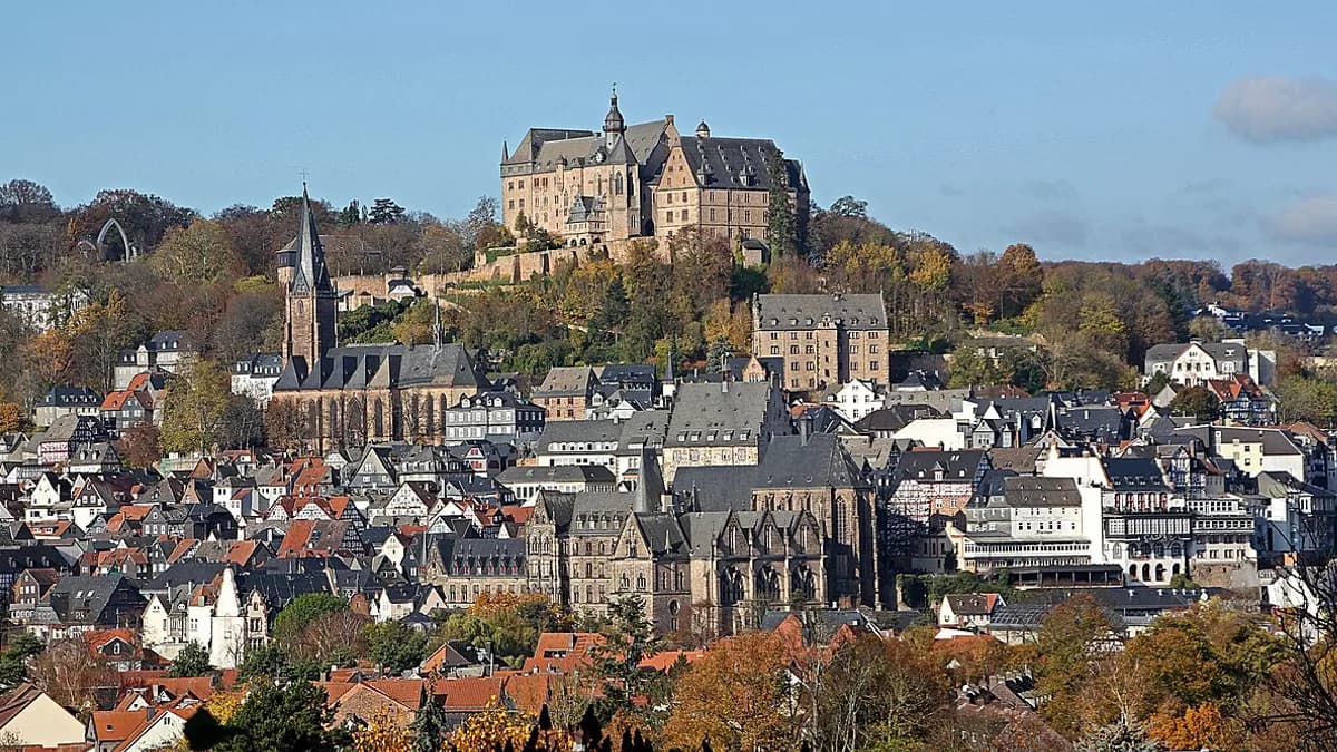 Stadtansicht von Marburg
