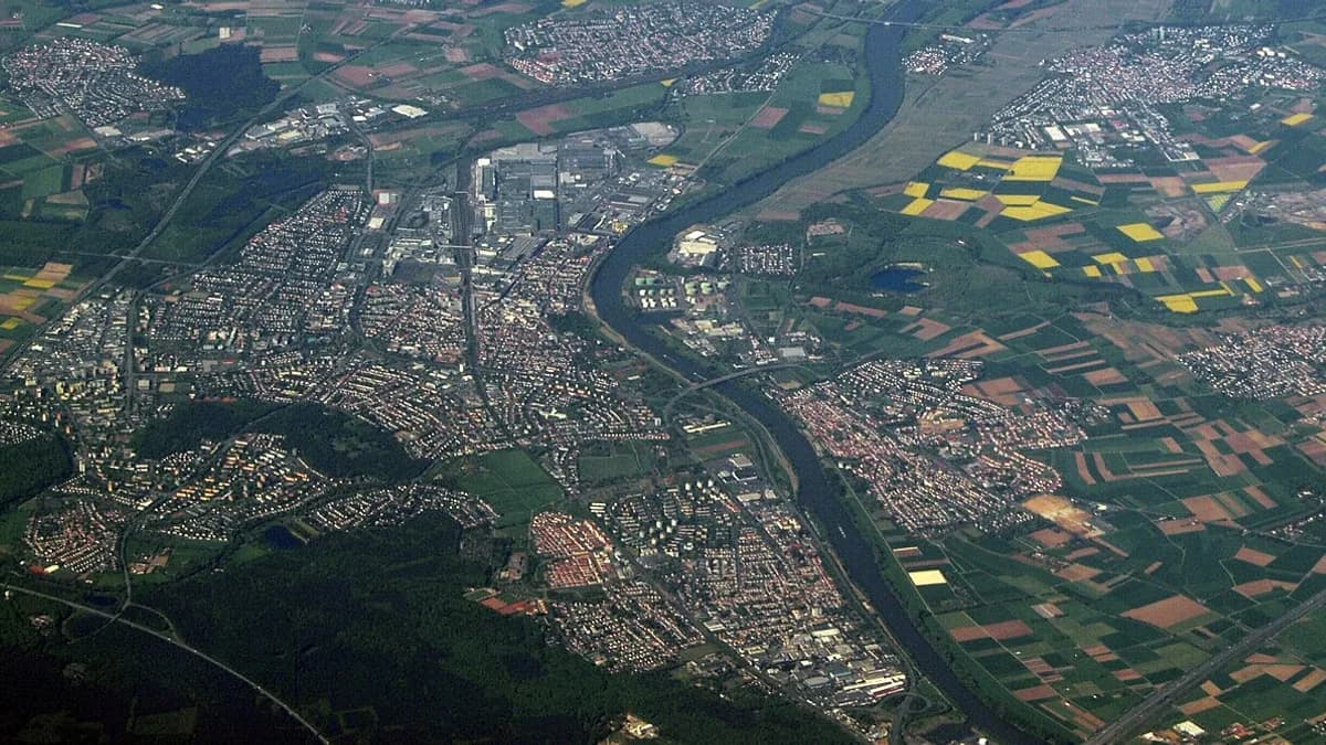 Stadtansicht von Rüsselsheim am Main